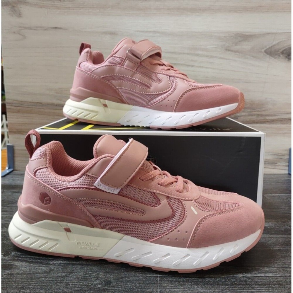 Fitville Rebound Core V2 Sneakers Womens 9 W Hook and Latch Pink Wide Shoes